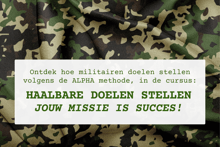 Cursusafbeelding Haalbare doelen stellen volgens de militaire ALPHA methode op Soofos