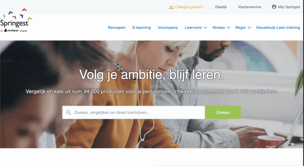 Vergelijk en zoek via Springest